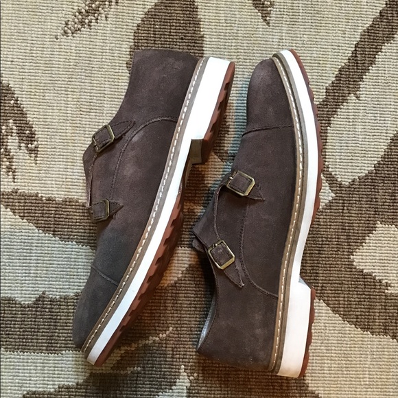 1901 Monk Strap Double Buckle Suede Shoes 8.5 - Picture 6 of 7